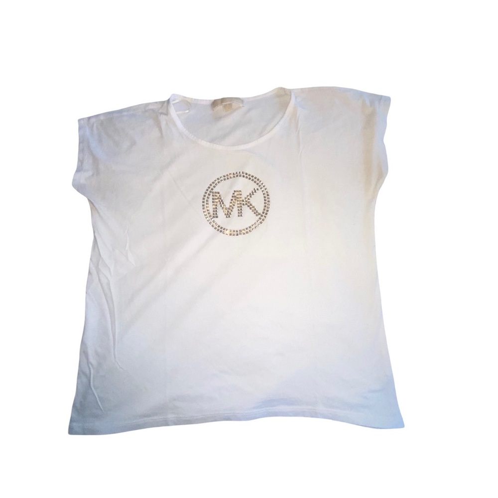 Michael Kors White Short‎ Sleeve Tee with Logo